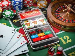 Aplikasi homebet di layar smartphone Android menampilkan menu utama dengan opsi Liga 1, Live Casino, dan slot games